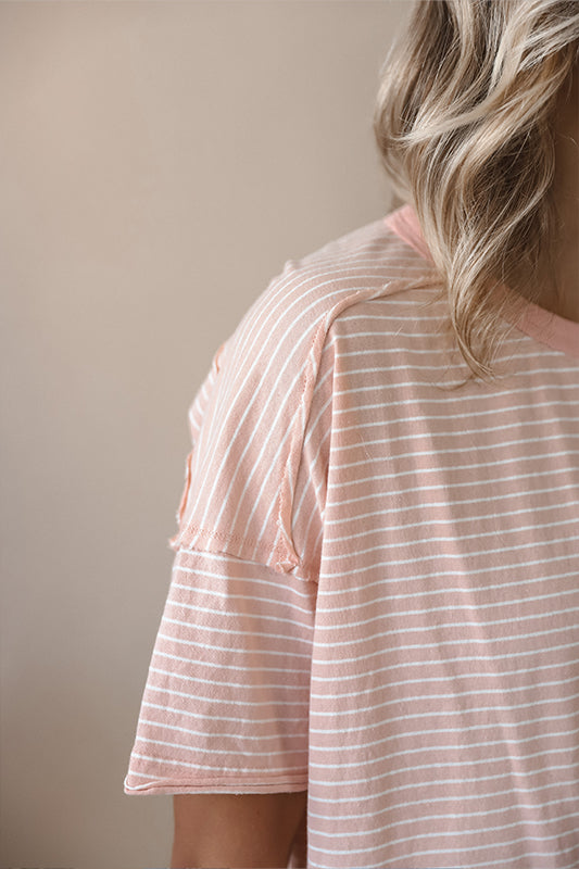 Melissa Pink Striped Tee