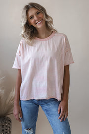 Melissa Pink Striped Tee