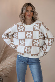 Daisy Check Sweater