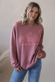 Raising Wildflowers Mauve Sweatshirt