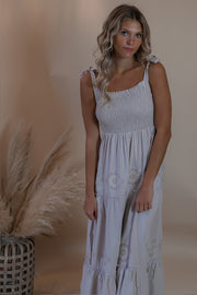 Natural Linen Daisy Dress