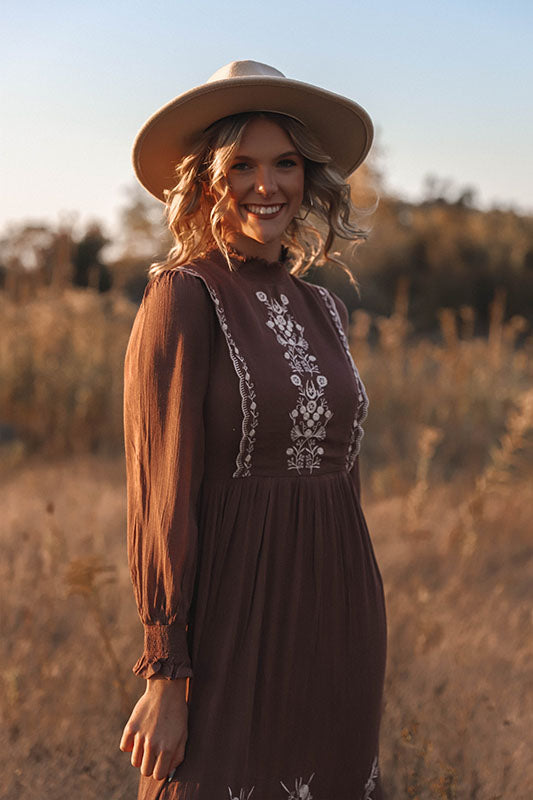 Taupe Folklore Dress