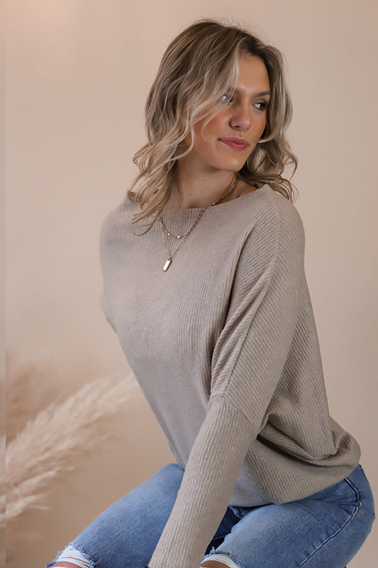 Billie Taupe Blouse