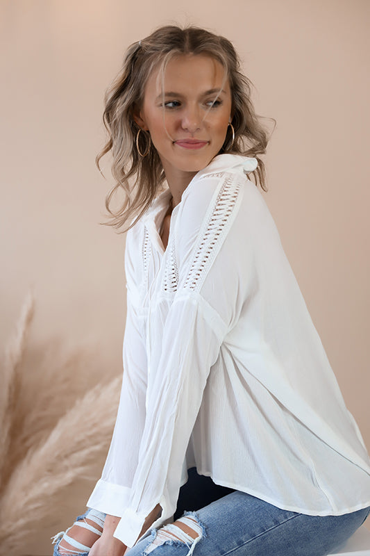 Calypso White Blouse