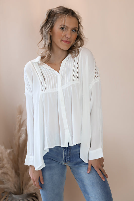 Calypso White Blouse