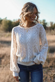 Ivory Eyelet Sweater