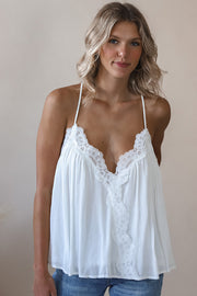 Layla Ivory Lace Tank