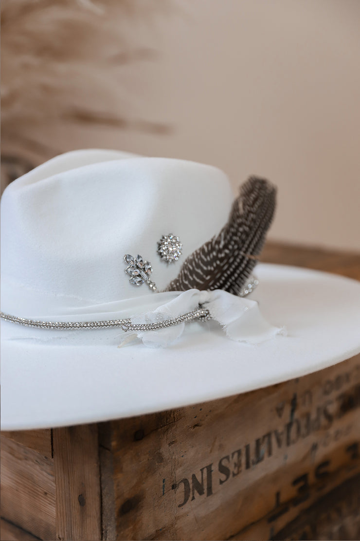 Crystal Bridal Rancher Hat