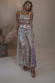 Disco Nights Sequin Crop Top