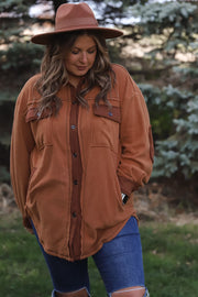 Camel Maddie Two-Tone Shacket