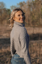 Grey Rebecca Ripped Sweater