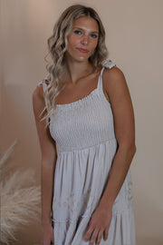 Natural Linen Daisy Dress