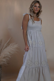 Natural Linen Daisy Dress